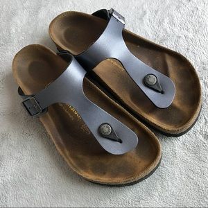 Birkenstock Gizeh Sandals Ice Pearl Onyx Gray 37